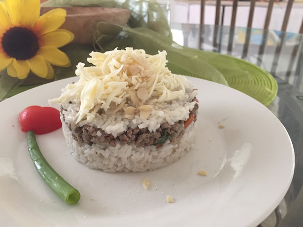 Boeuf Haché Riz et Créme de Champignons 1