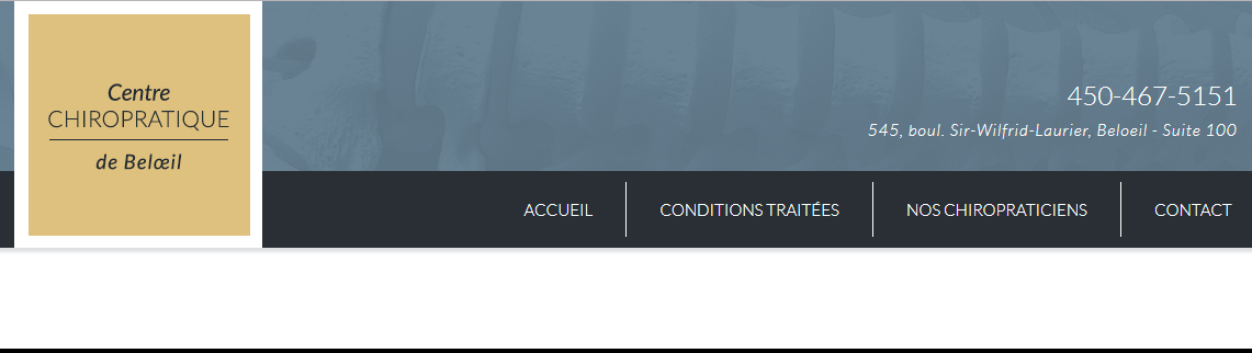 Centre Chiropratique de Beloeil en Ligne