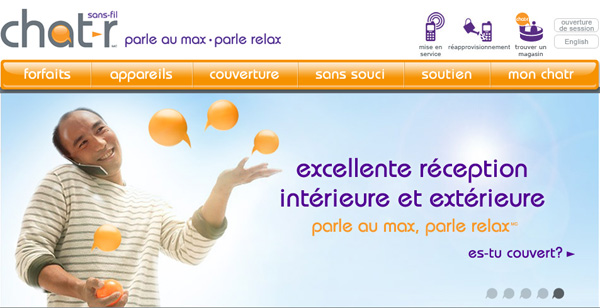 chatr sans-fil en ligne circulaire