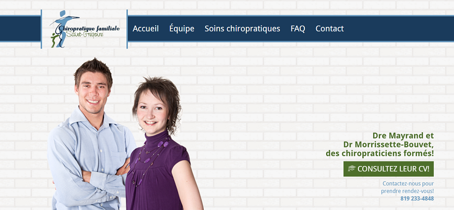 Clinique Chiropratique Saint-Gr&eacute;goire en Ligne