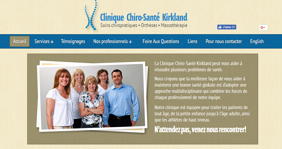 Clinique Chiro-Santé Kirkland en Ligne 