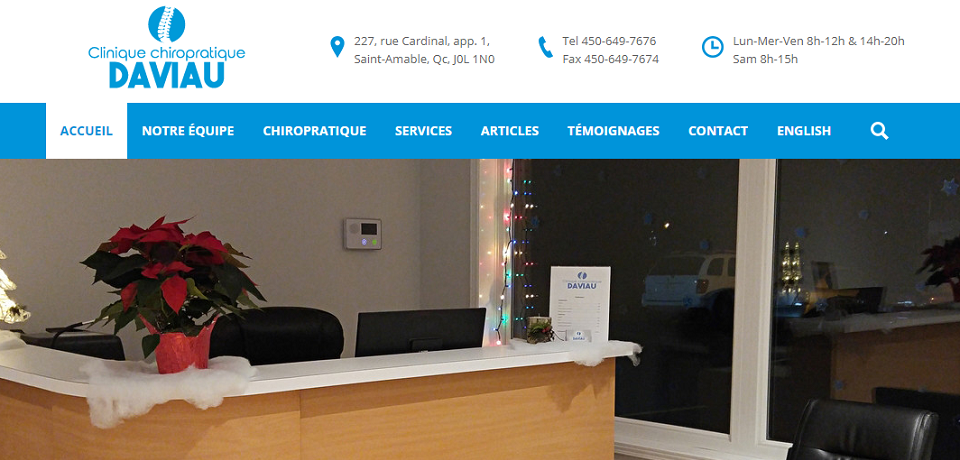 Clinique Chiropratique Daviau en Ligne