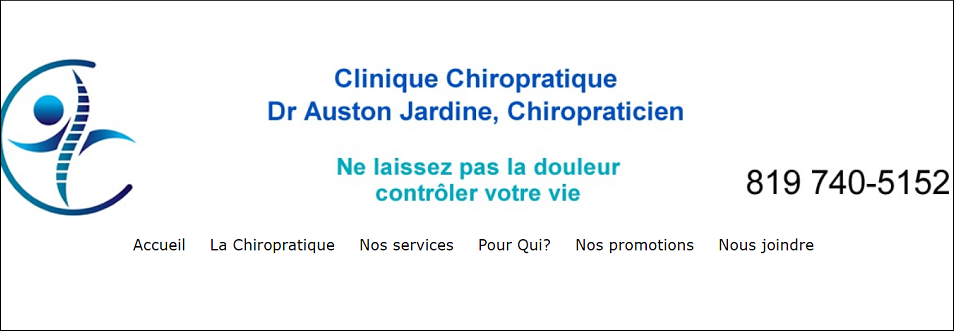 Clinique chiropratique Dr. Auston Jardine en Ligne