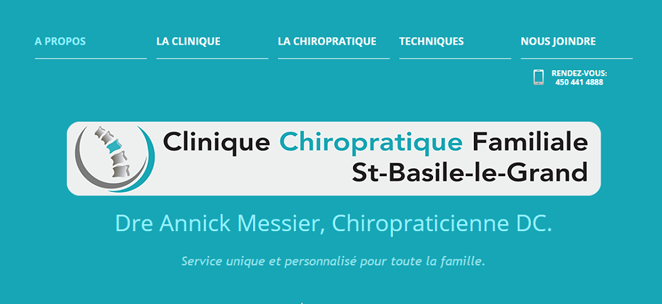 Clinique Chiropratique Familiale St-Basile-le-Grand en Ligne 