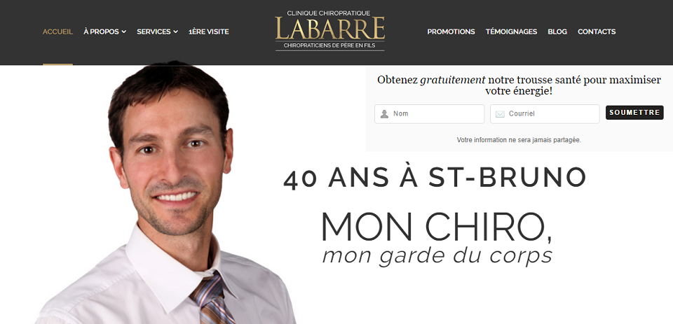 Clinique Chiropratique Labarre en Ligne