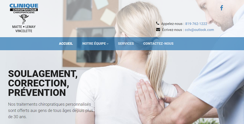Clinique Chiropratique Matte Lemay Vincelette en Ligne