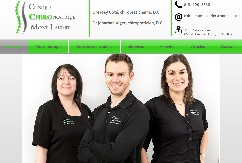 Clinique Chiropratique Mont-Laurier en Ligne