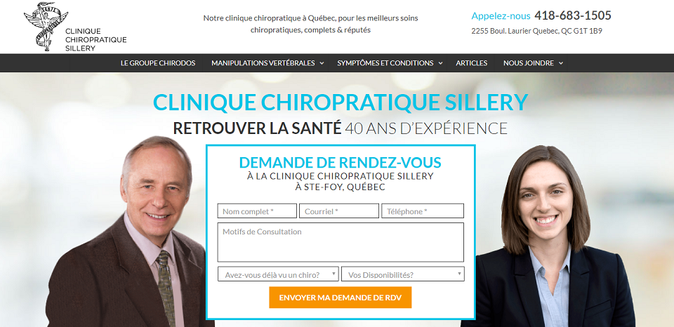 Clinique Chiropratique Sillery en Ligne