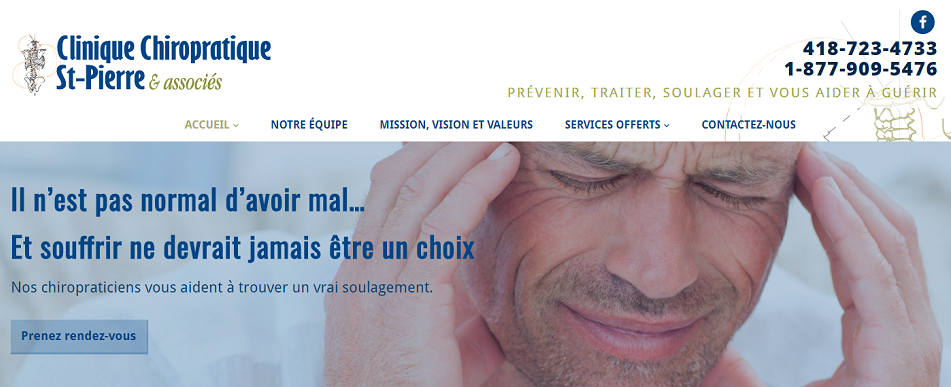 Clinique Chiropratique St-Pierre & Associés en Ligne