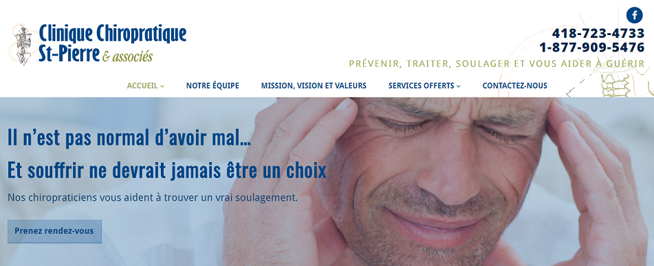Clinique Chiropratique St-Pierre & Associ&eacute;s en Ligne