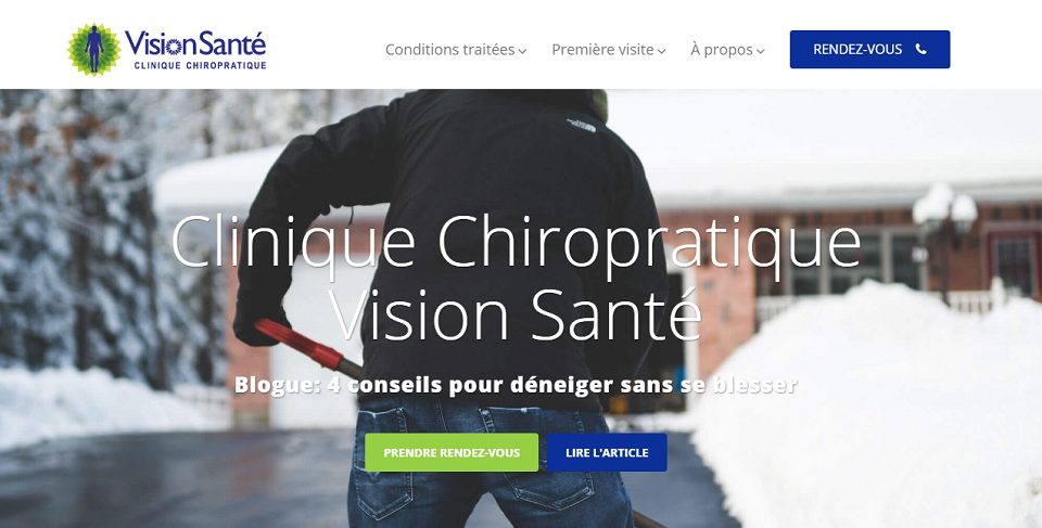 Clinique Chiropratique Vision Sant&eacute; en Ligne 