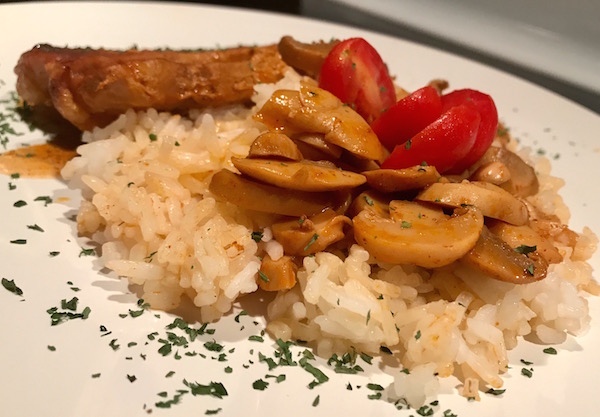 Côtelettes de Porc avec un Riz aux Champignons 5