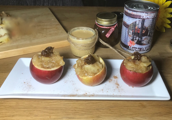 Compote de Pomme et Sirop d'érables dans sa Pomme 2
