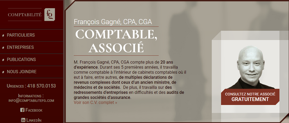 Comptabilit&eacute; Fran&ccedil;ois Gagn&eacute;, CPA en Ligne 