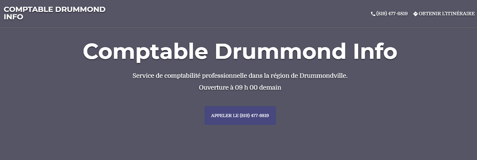 Comptable Drummond Info en Ligne 