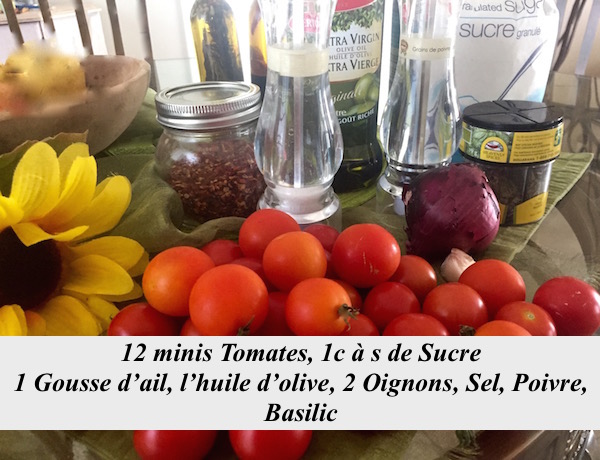 Les ingrédients pour le Coulis de Tomates