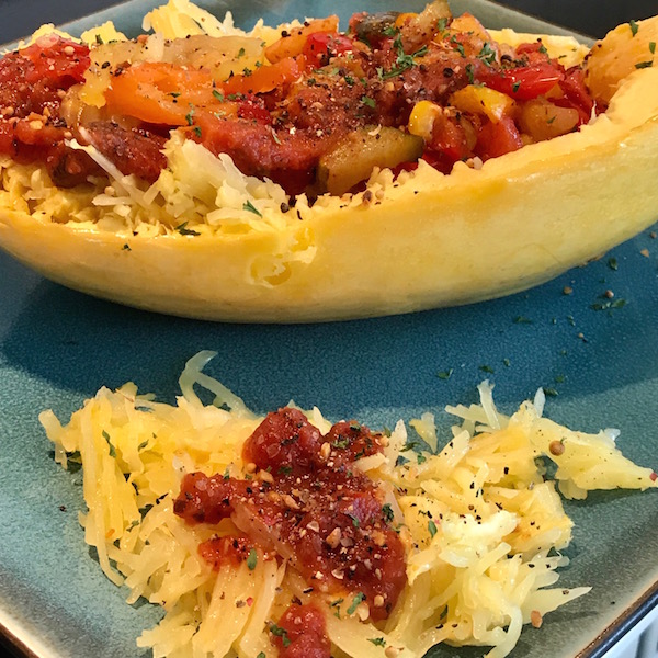 Courgette Spaghetti avec Légumes et Sauce Végé 3