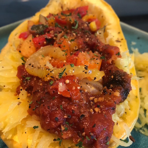 Courgette Spaghetti avec Légumes et Sauce Végé 5