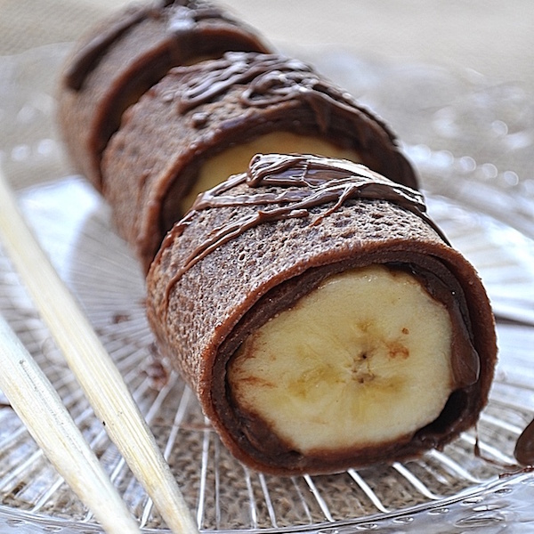 Crêpes au Chocolat & Maki de Crêpes Banane Nutella 1