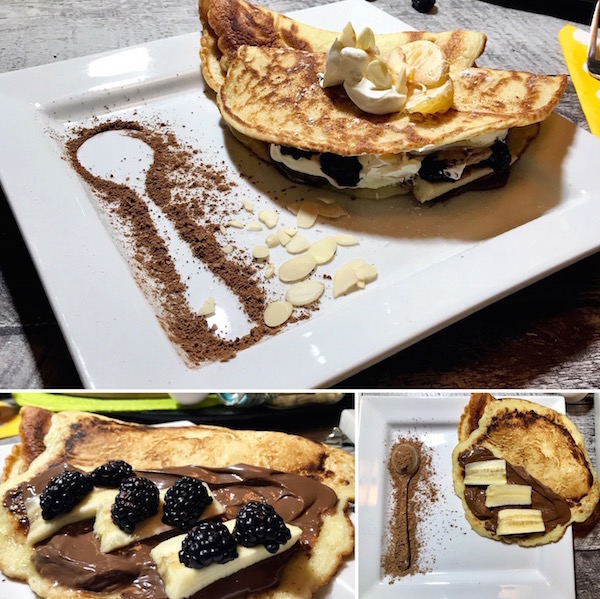 Crêpes Chocolat Beurre d'arachide et Fruits 5