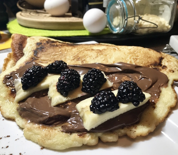 Crêpes Chocolat Beurre d'arachide et Fruits