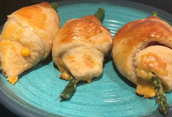 Croissants Fromage, Bacon et Asperges 1