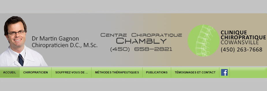 Dr Martin Gagnon, chiropraticien D.C., M.Sc. en Ligne