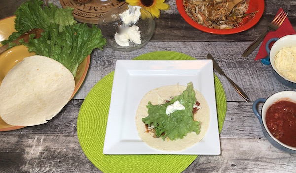 Fajitas au Poulet et Légumes Sautés 1