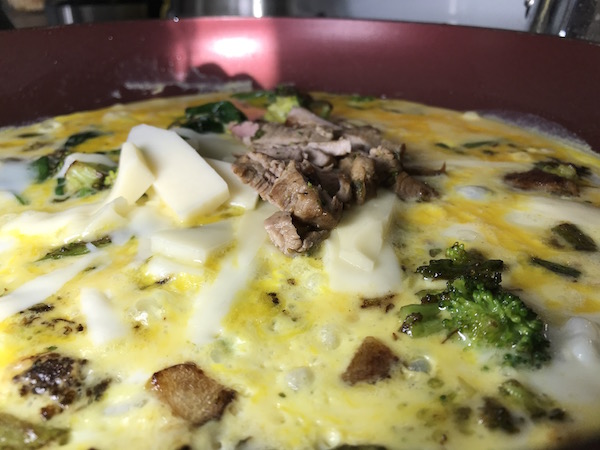 Omelette aux Épinard avec Lanière de Porc 6