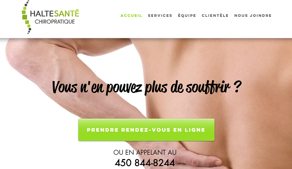 La Clinique Halte Santé Chiropratique en Ligne