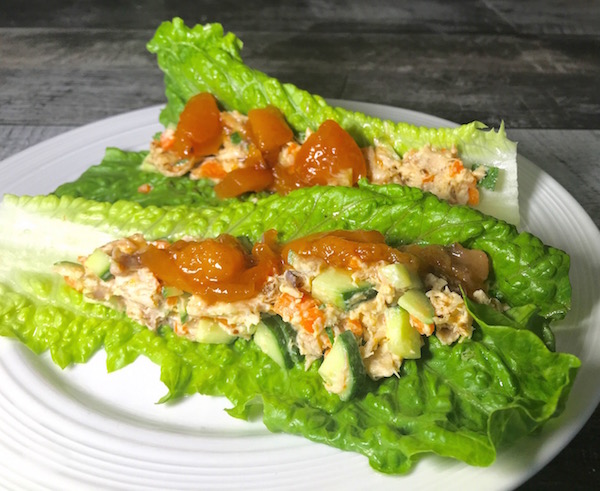 Laitue Farcie de Salade de Poulet et Sauce au Pêches 2