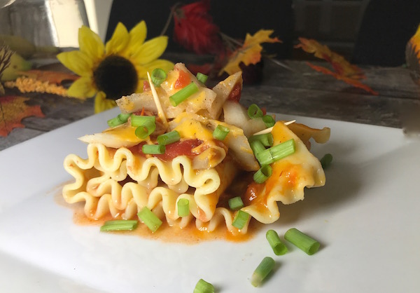  Lasagne Roulée farcie de Légumes, Fromage et une Sauce aux Pommes