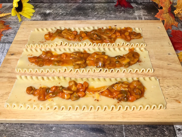  Lasagne Roulée farcie de Légumes, Fromage et une Sauce aux Pommes 12