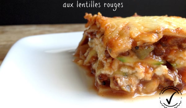 Lasagne vege aux lentilles rouges