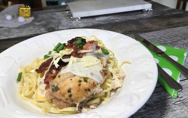 Linguine Sauce Carbonara Poulet et Bacon 8