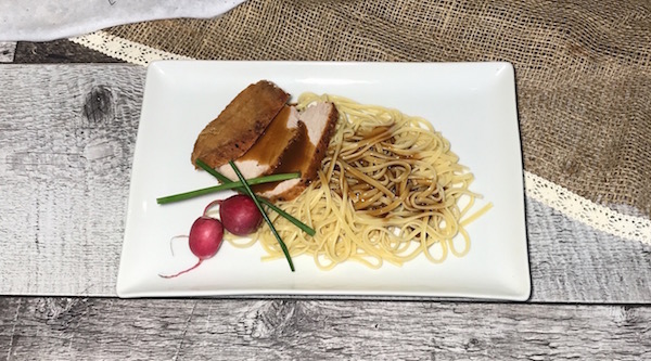 Linguine Sauce Glacée et son Porc 2