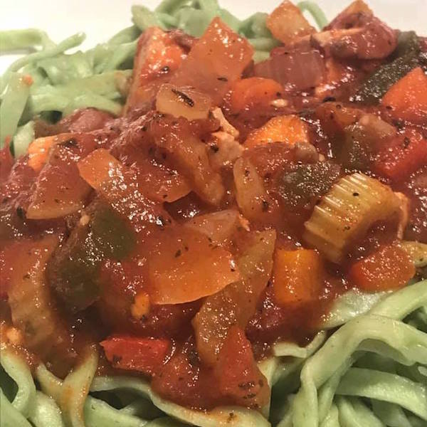 Linguines aux Épinards Sauce Végé