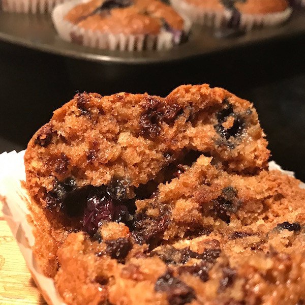 Muffins à L'avoine, Bleuets et Chocolat 12