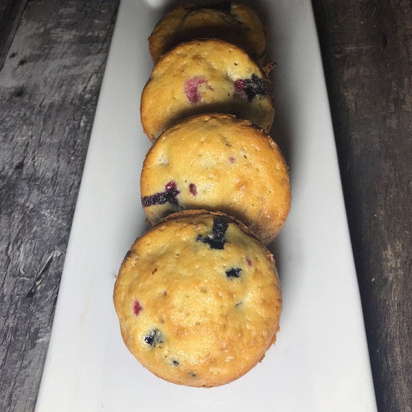 Muffins aux Bleuets et Framboises 1