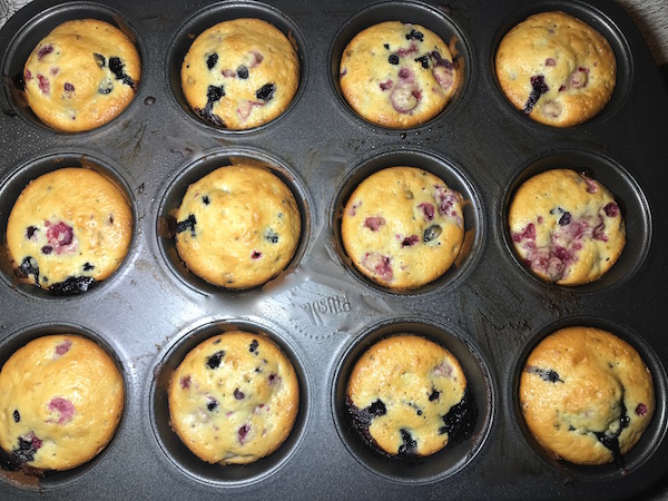 Muffins aux Bleuets et Framboises 6