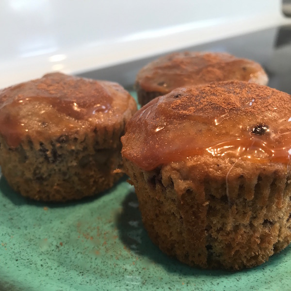 Muffins Pommes, Bleuets et Caramel 1