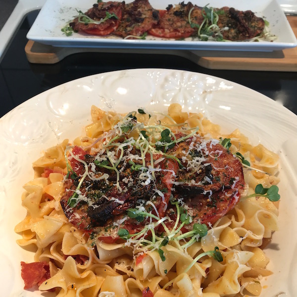 Nouilles aux Oeufs, Chorizo et Tomates 1