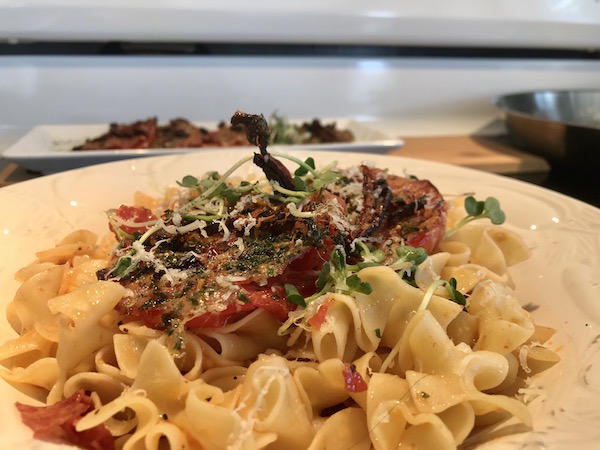 Nouilles aux Oeufs, Chorizo et Tomates 8