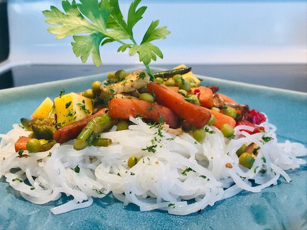 Nouilles Chinoises, Légumes et Poulet 3