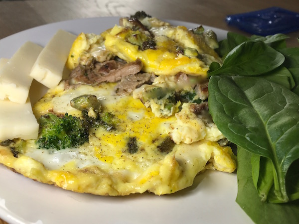 Omelette aux Épinard avec Lanière de Porc 7