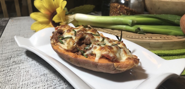 Patate Douce Farci de Poulet et Fromage 6