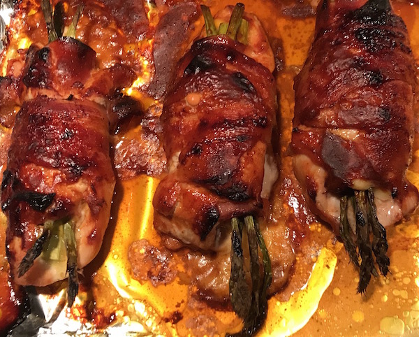Poitrines de Poulet Farci Enrobé de Bacon 3
