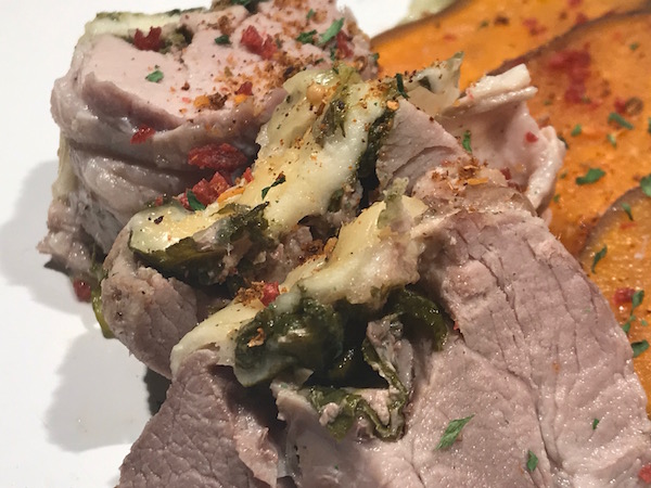 Porc Farci de Fromage et Épinards 