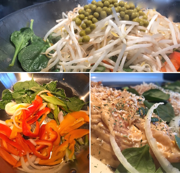 Poulet Farci aux Épinards, Fromage sur Fèves Germées aux Légumes 11
