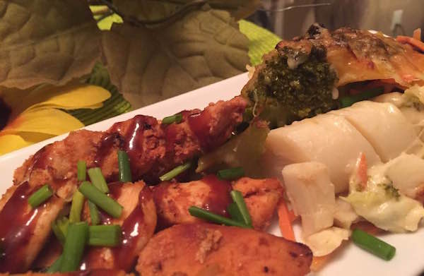 Poulet marine avec gratin de légumes 2